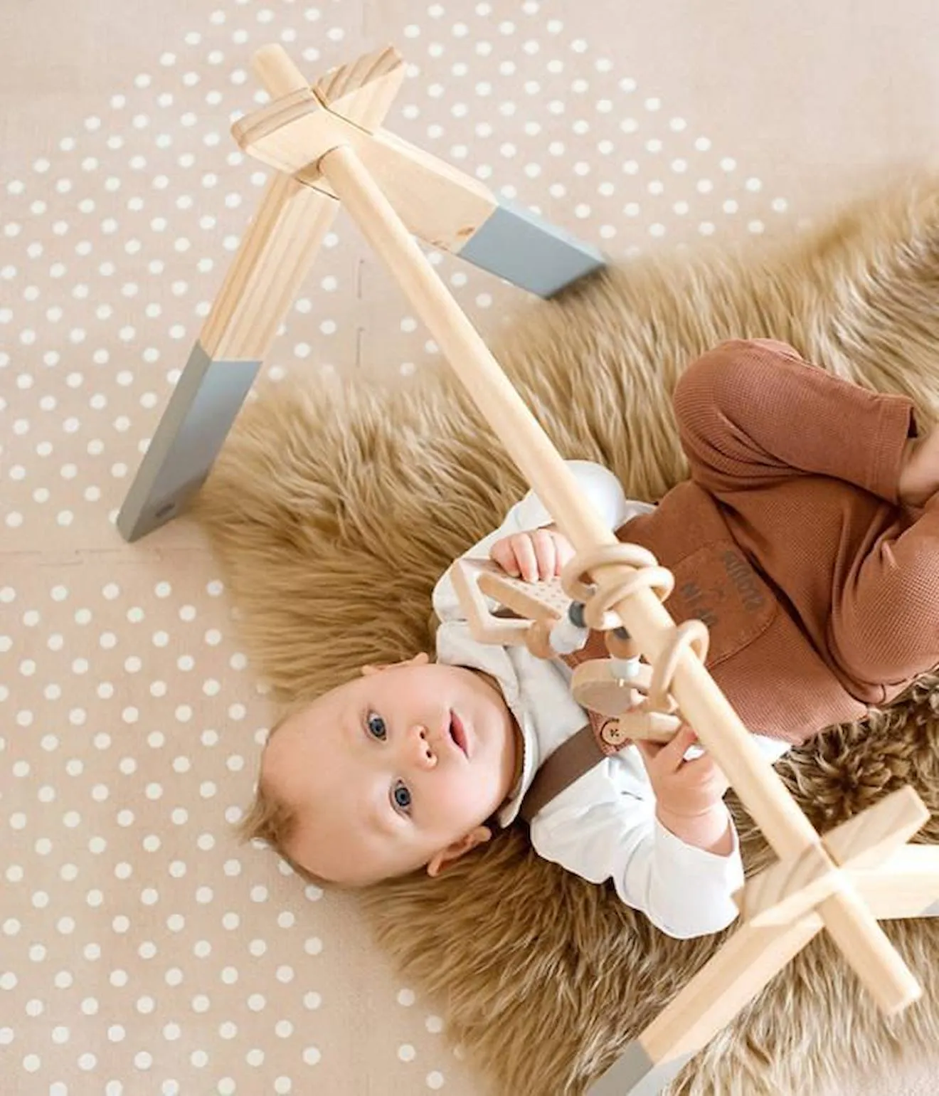 Tapis de Jeu Prettier Puzzle Toddlekind Beige - Taille 120x180cm - Mousse Eco-Responsable EVA beige - Toddlekind