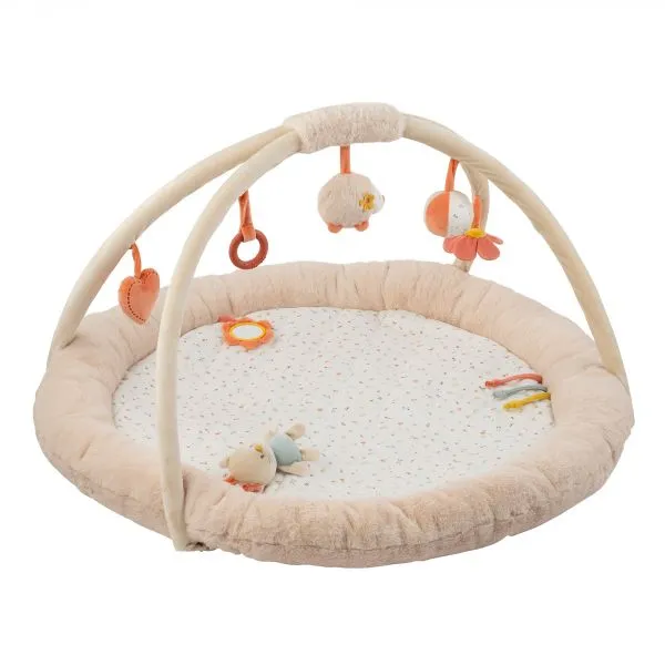 Tapis pouf avec arches Sable Beige