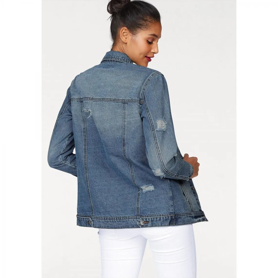Veste jean femme Oversize AJC - Blue Used | Veste en jean 3 SUISSES